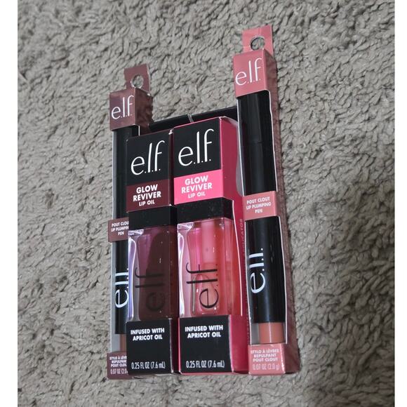 e.l.f. Cosmetics Lip Bundle - Glow Reviver Lip Oil, Pout Clout Lip Plumping Pens - Picture 2 of 4
